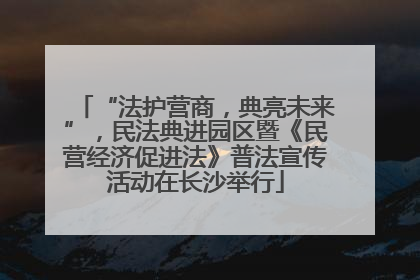 “法护营商，典亮未来”，民法典进园区暨《民营经济促进法》普法宣传活动在长沙举行
